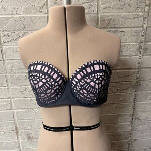 Xhilaration Mosaic Cut Out Push Up Strapless Bikini Top M